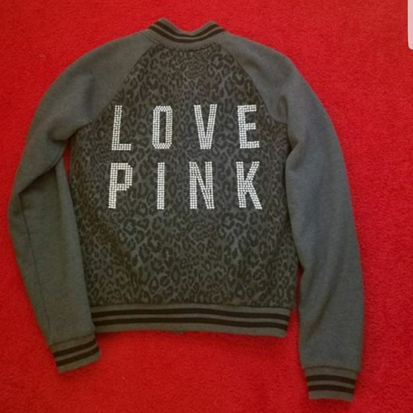 Pink leopard varsity jacket - Picture 2 of 5