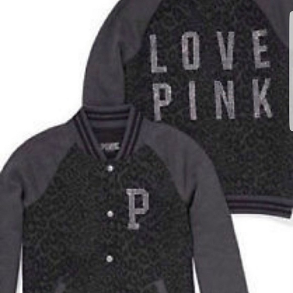 Pink leopard varsity jacket - Picture 4 of 5