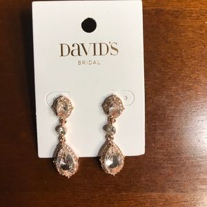 NEW David's Bridal Earrings-rose gold NEW David's Bridal Earrings-rose gold