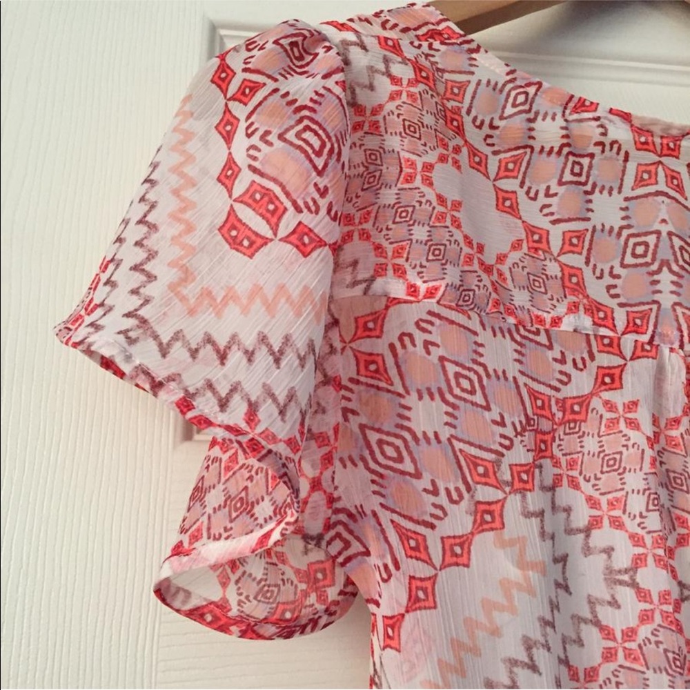 Express Tapestry Button Down High Low Maxi - image 4