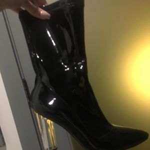 Public Desire Black Perspex Heeled Booties Public Desire Black Perspex Heeled Booties