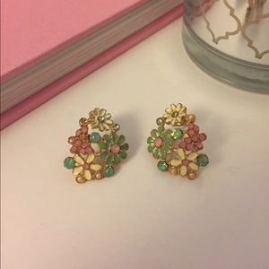 Pastel Enamel Flower Earrings Pastel Enamel Flower Earrings