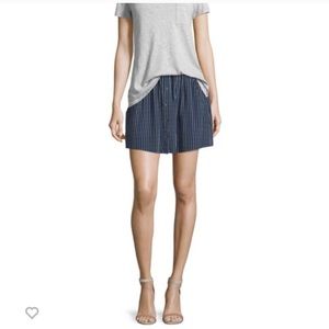 Joie Navy Striped Silk Skirt Joie Navy Striped Silk Skirt