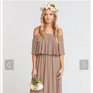 Show me your MuMu - Dune chiffon maxi strapless