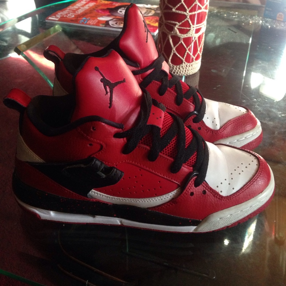 Air Jordan sneakers blk, red, white