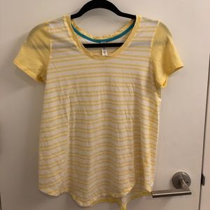 Lululemon athletica striped tee shirt size 6 Lululemon athletica striped tee shirt size 6
