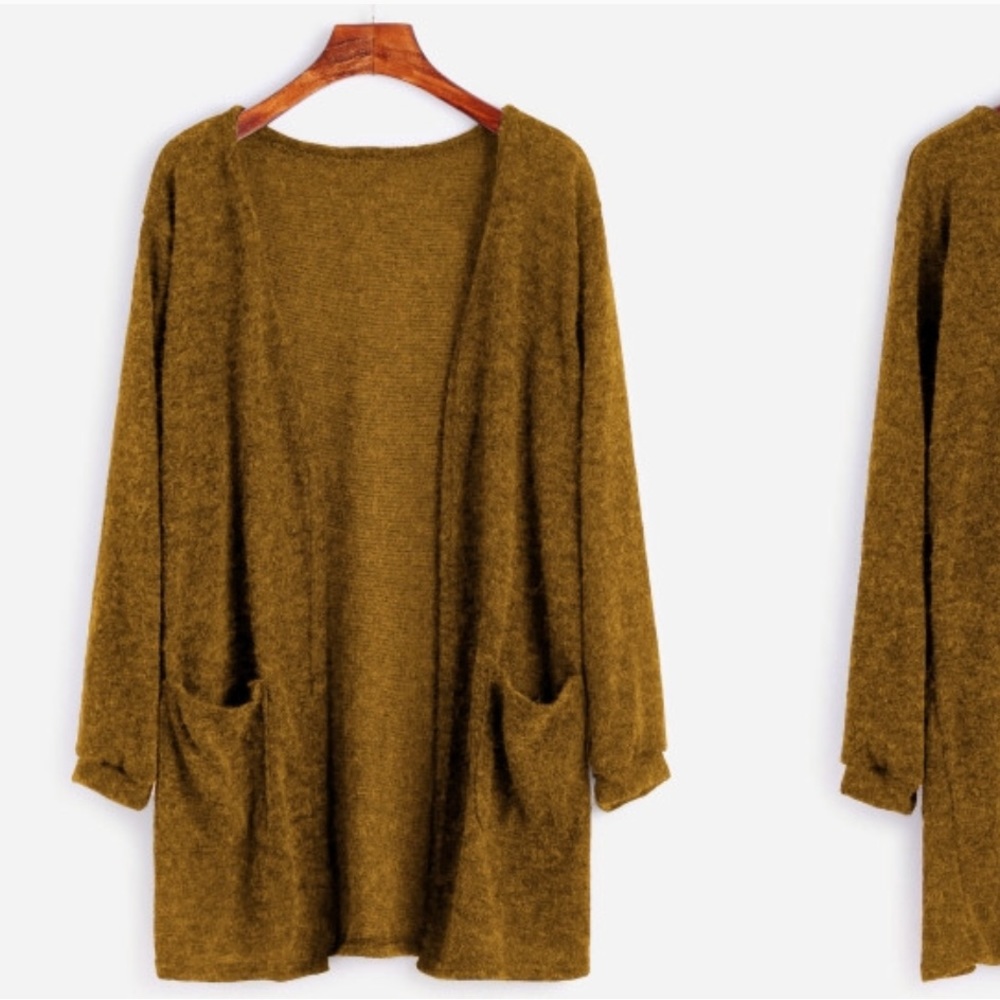 Open front cardigan with pockets