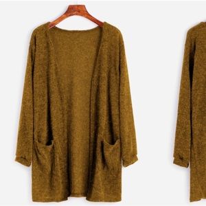 Open front cardigan with pockets