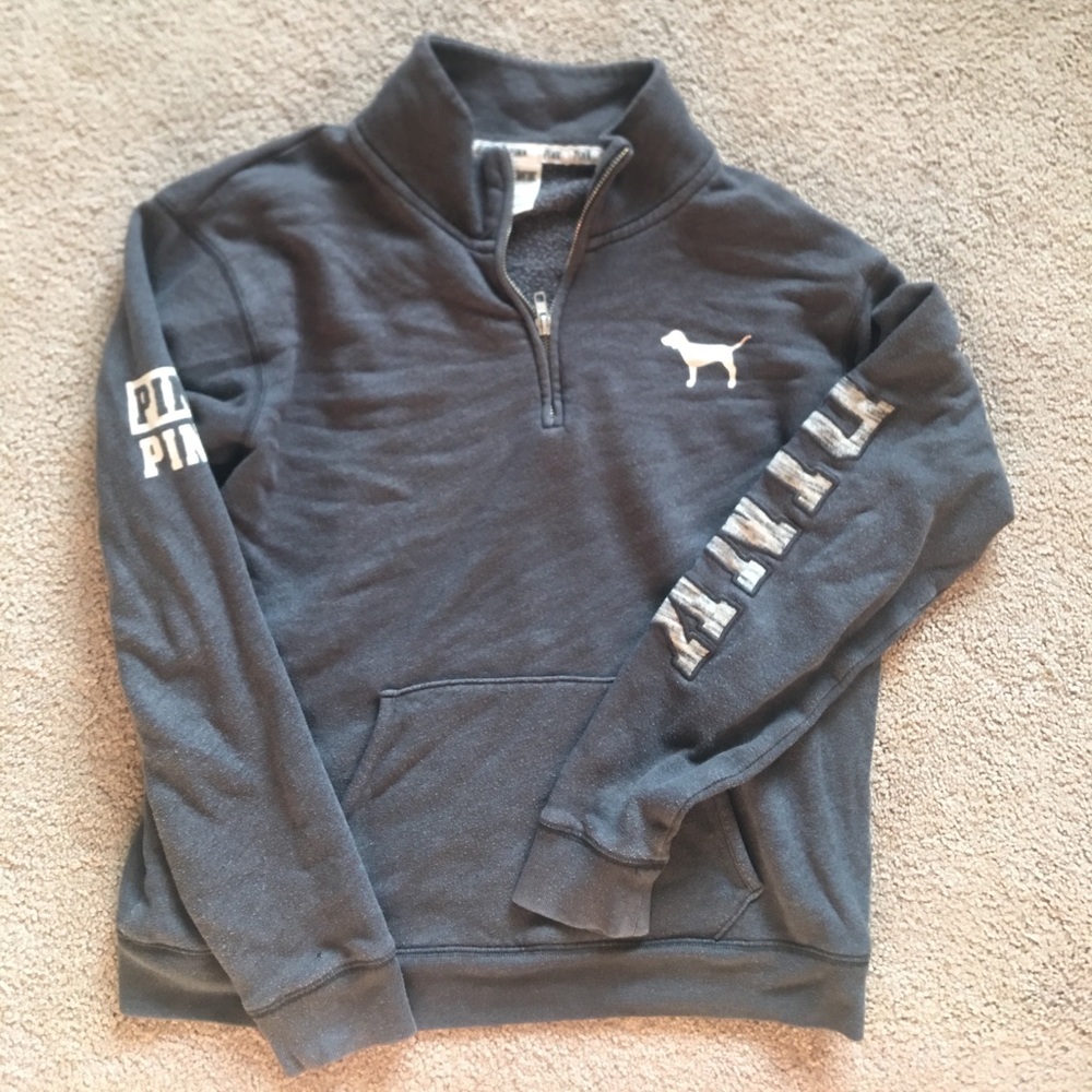 Pink 3/4 zip up long sleeve