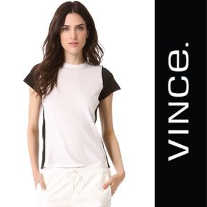 NWT Vince Colorblock Black and White T-Shirt