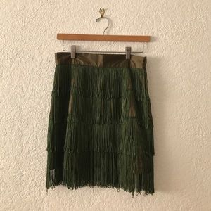 Twelve by twelve Green fringe skirt Twelve by twelve Green fringe skirt