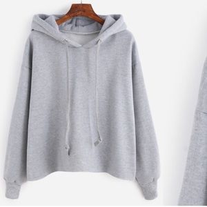 Grey swing cropped sweatshirt