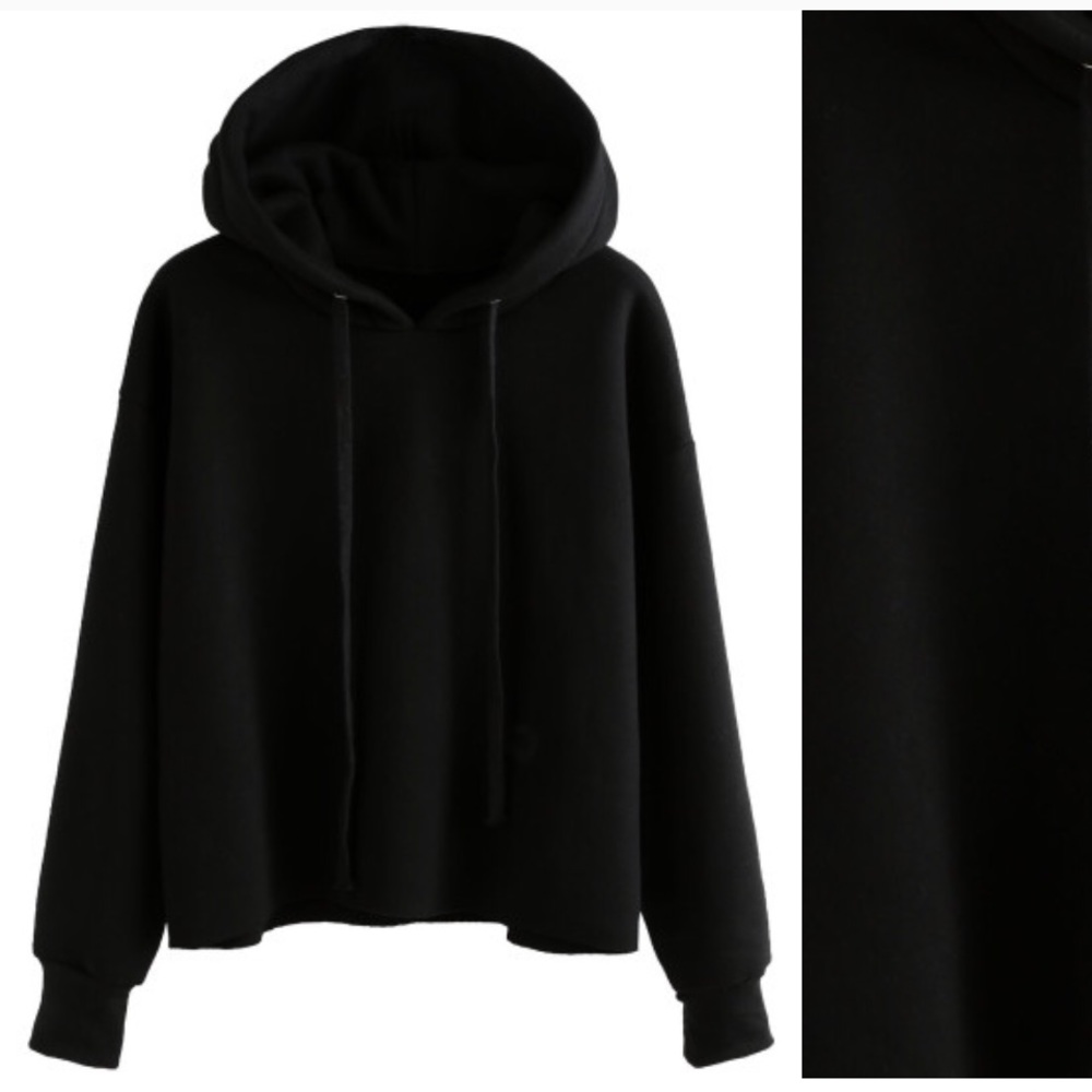 Black swing cropped sweatshirt