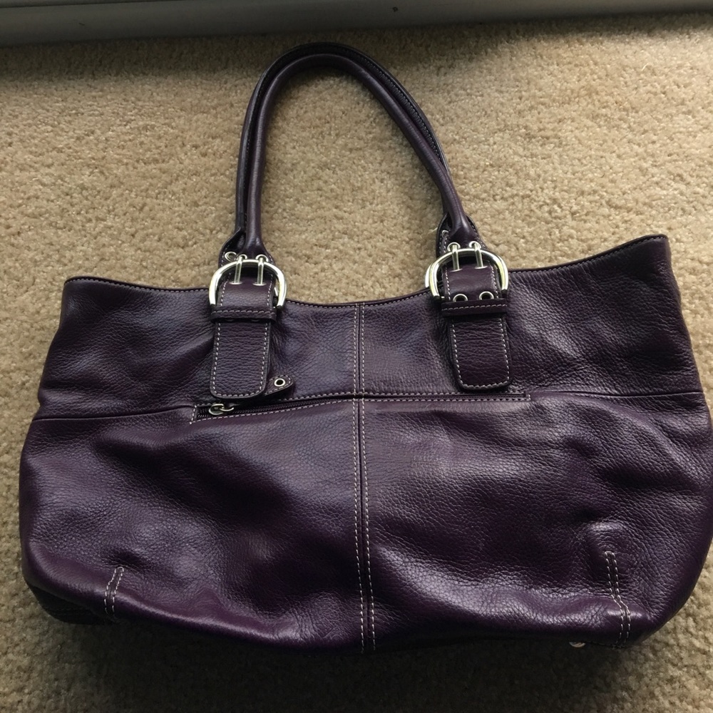 Tignanello purple leather purse