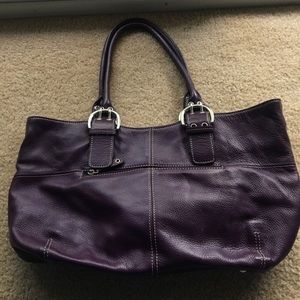 Tignanello purple leather purse