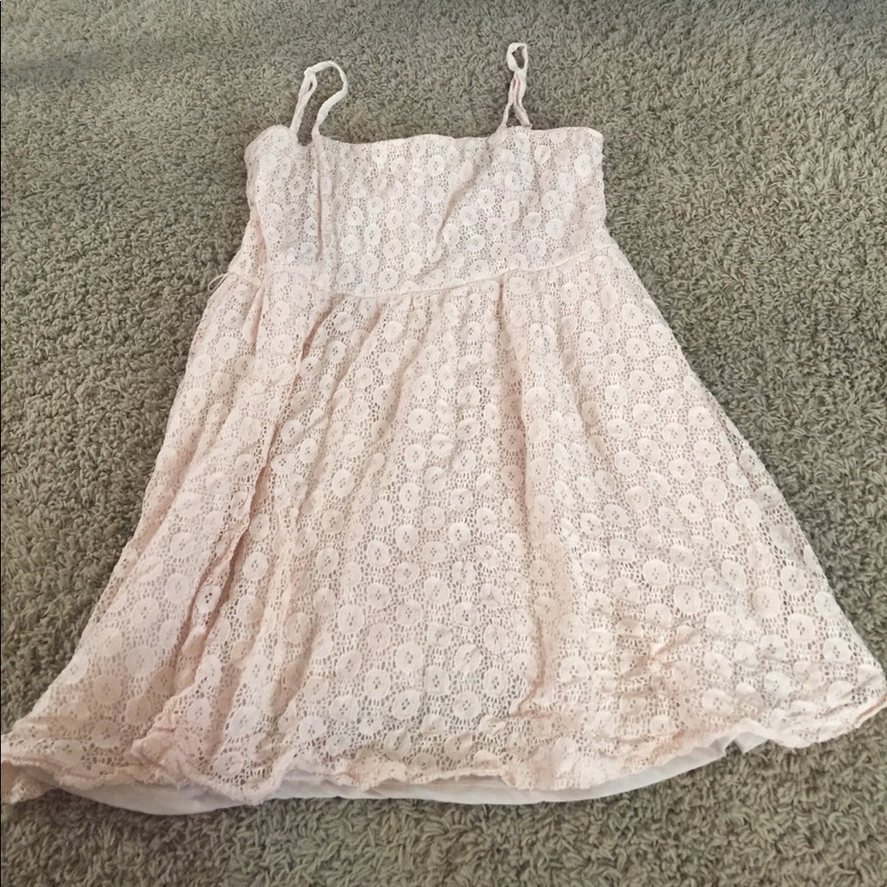 Wet Seal M Dress Cream Mini Women Lace