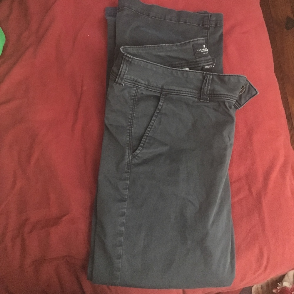 American Eagle stretch blue pants size 12 Short