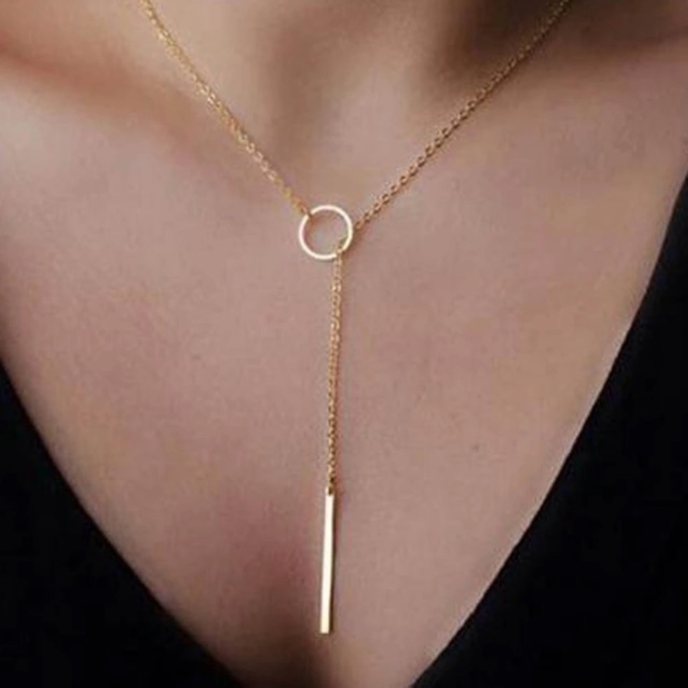 Delicate Gold Lariat Necklace
