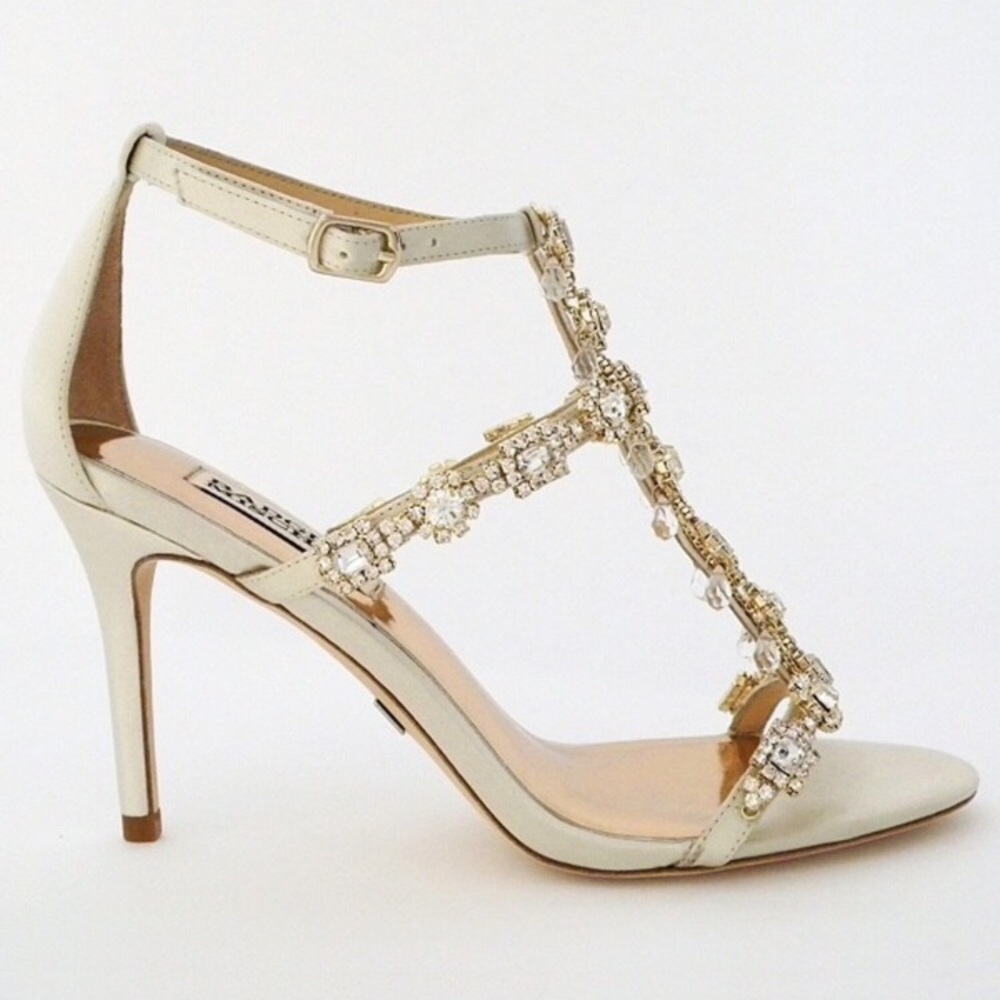 Badgley Mischka Cascade T-strap Heels