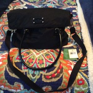 Kate Spade Nylon bag with black patent trim