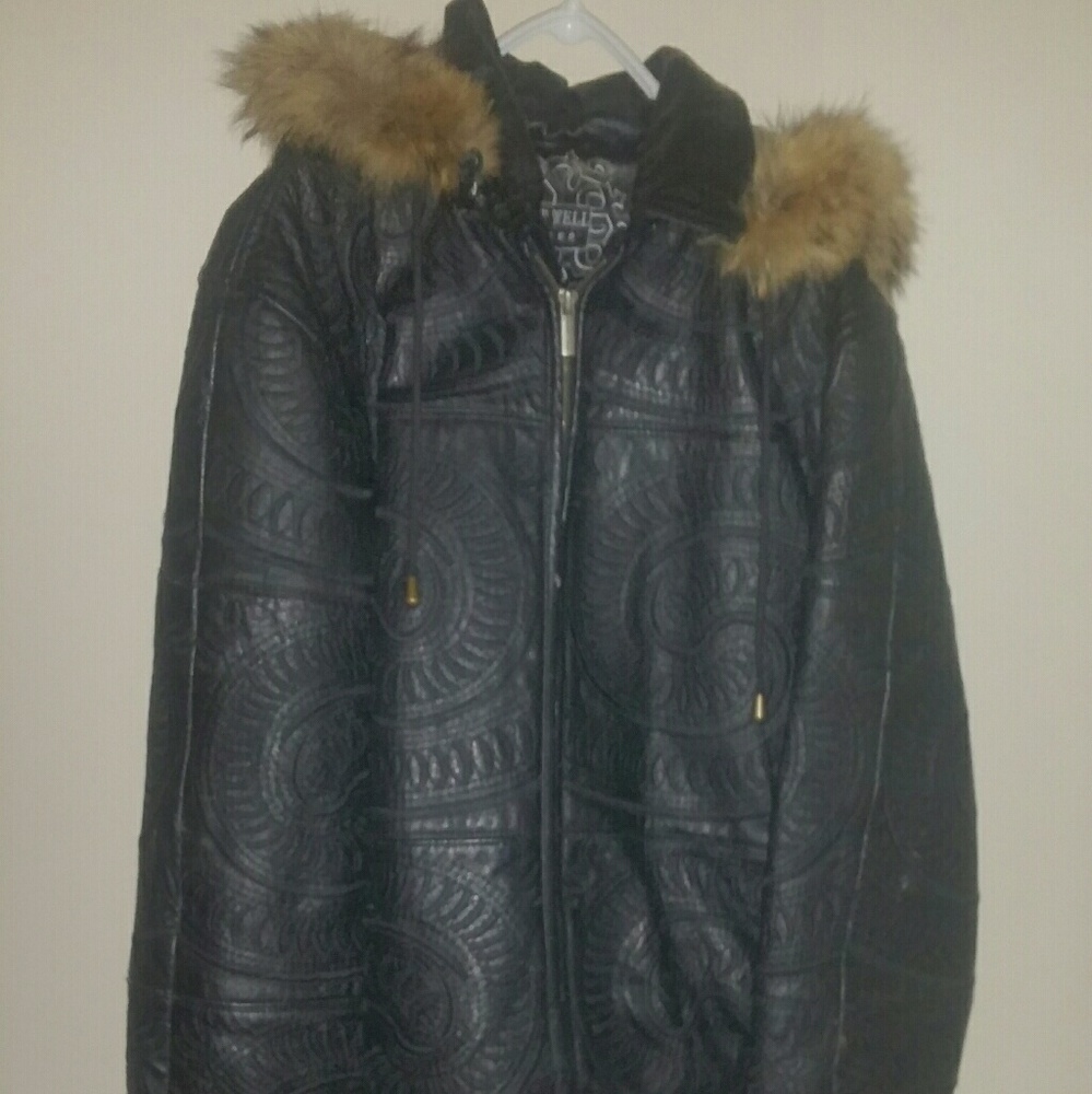 Leather coat