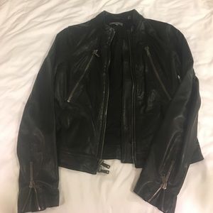 Leather women's Vince jacket