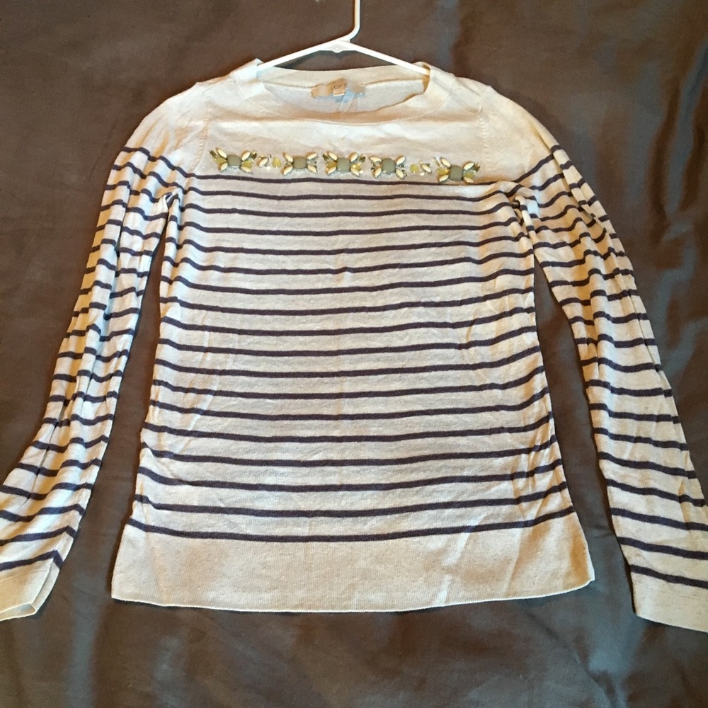 Loft jeweled lightweight sweater