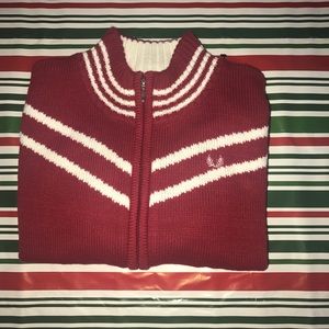 Kids Large Long Sleeve Zip Up ugly Xmas sweater