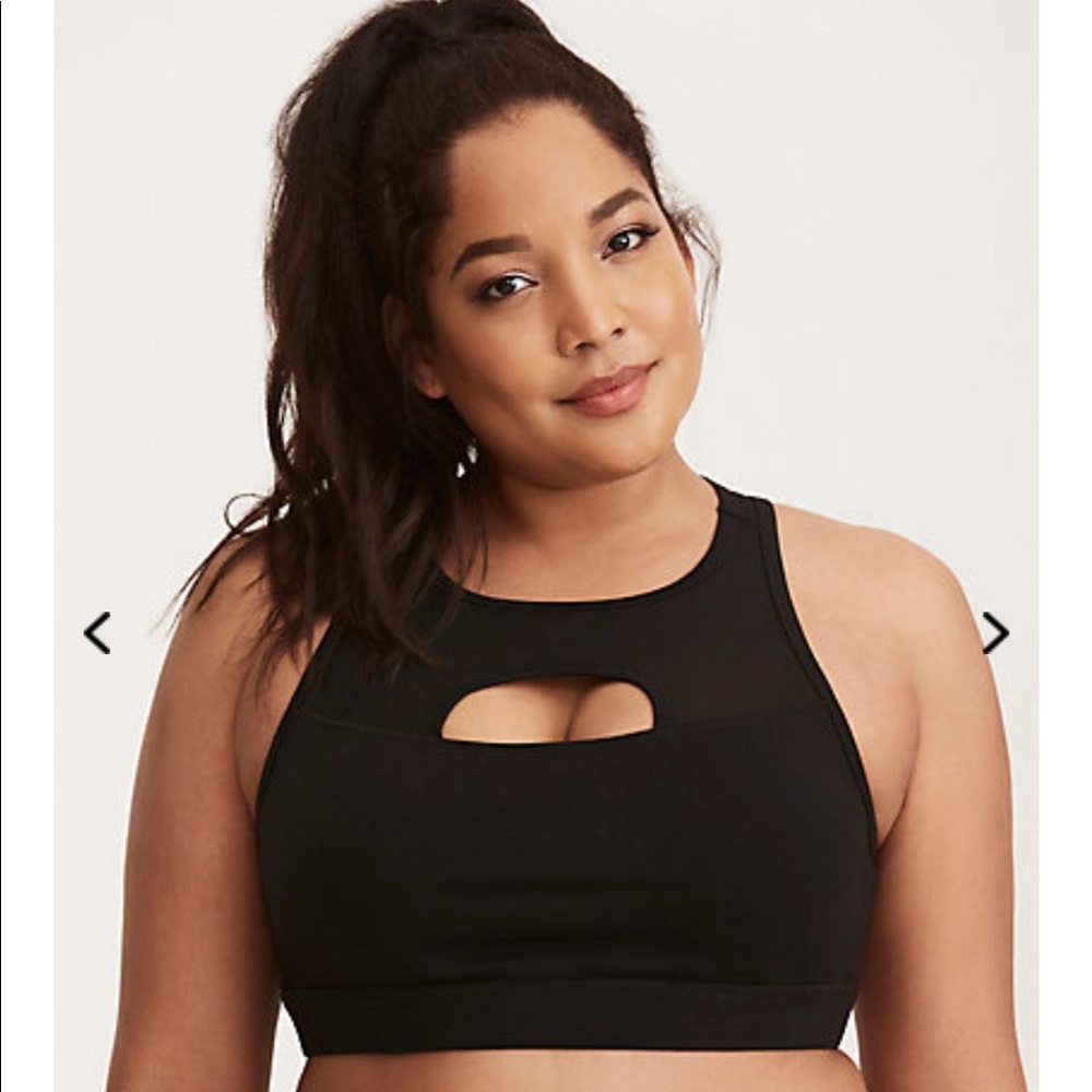 Torrid high neck mesh sports bra
