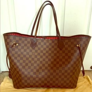 LV Neverfull GM Damier Ebene Canvas