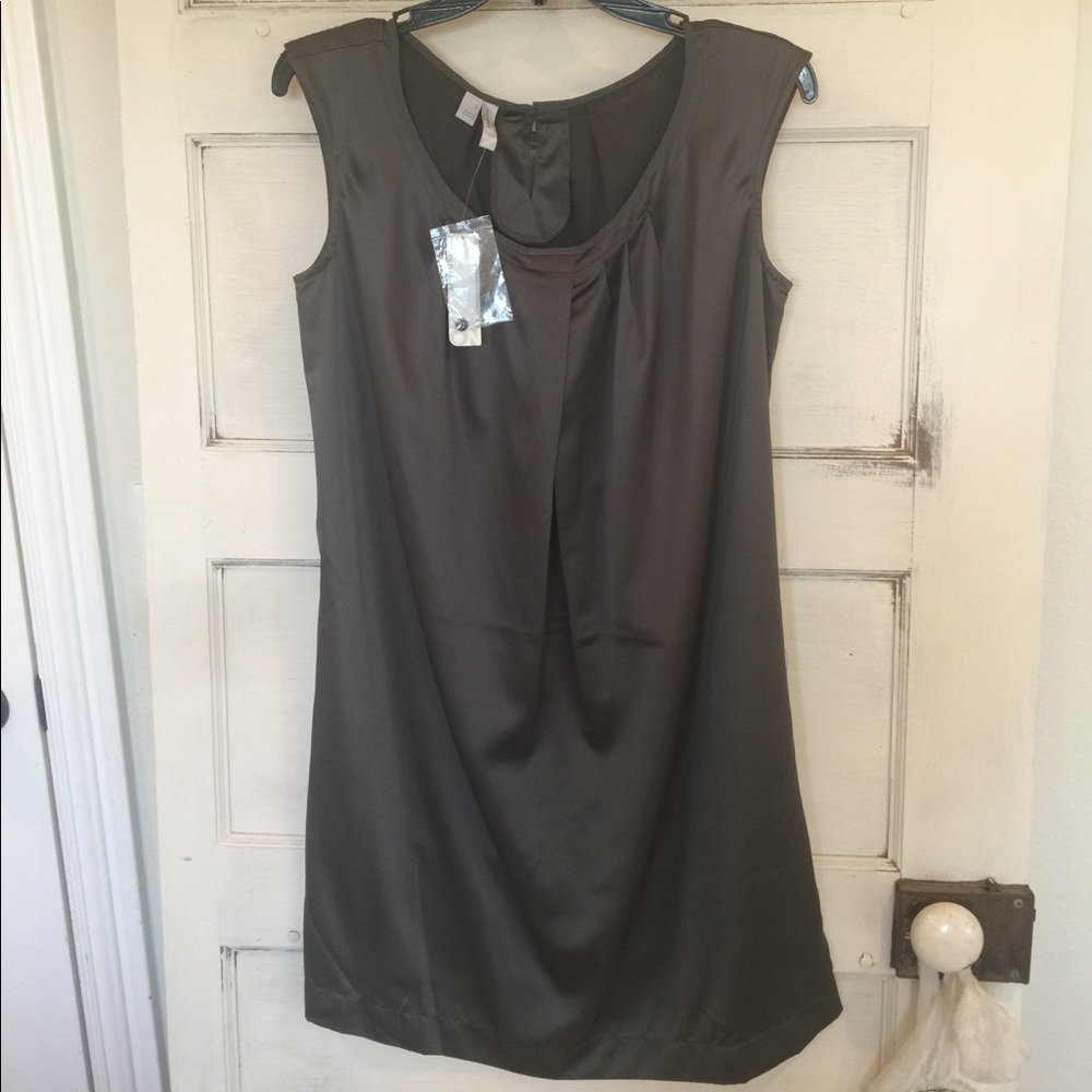 Grey Satin Dress