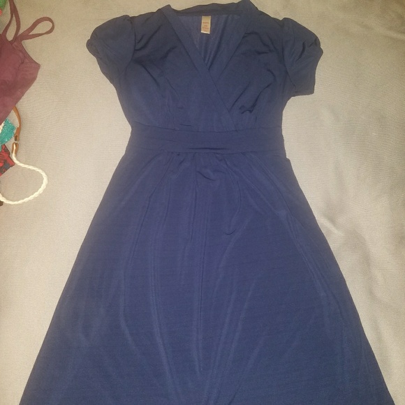 Merona Navy Blue v-neck dress - Picture 5 of 8