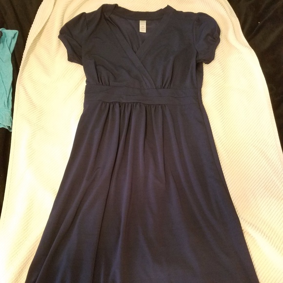 Merona Navy Blue v-neck dress - Picture 2 of 8