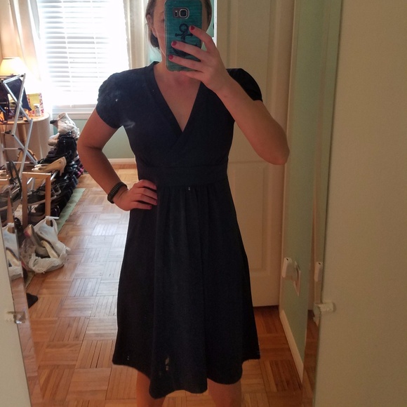 Merona Navy Blue v-neck dress - Picture 3 of 8
