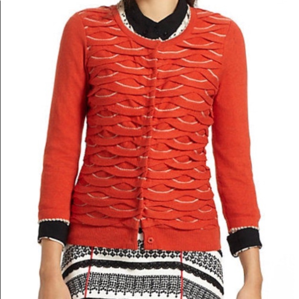 Anthropologie Yellow Bird Winter Waves cardigan
