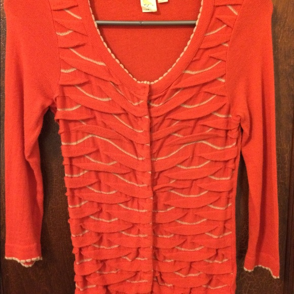 Anthropologie Yellow Bird Winter Waves cardigan - Picture 2 of 6