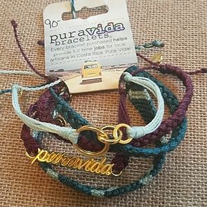 New Pura Vida bracelet with gold bundle of 5