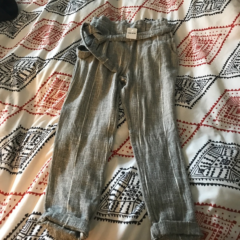 Brand new linen pants with belt from free people!!