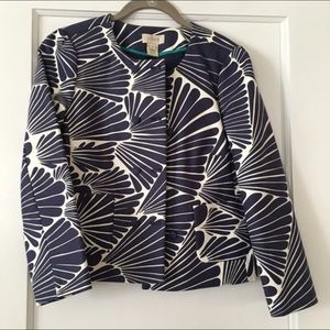 J. Crew feather print jacket