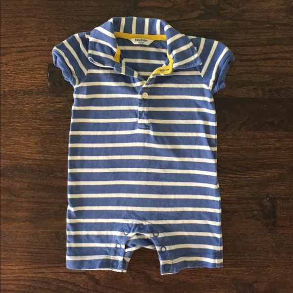 Mini Boden Other - Baby Boden Blue Striped Romper
