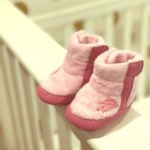 North Face infant fleece booties