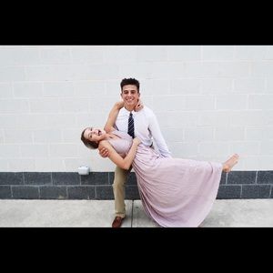 Blush Pink Maxi Dress Open Back