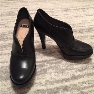 UGG black leather booties