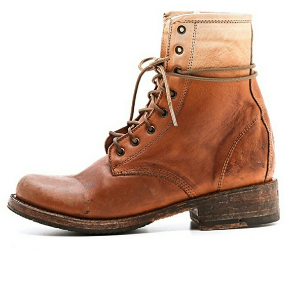 FreeBird Dip Dye Brown Combat Boots - Picture 3 of 8