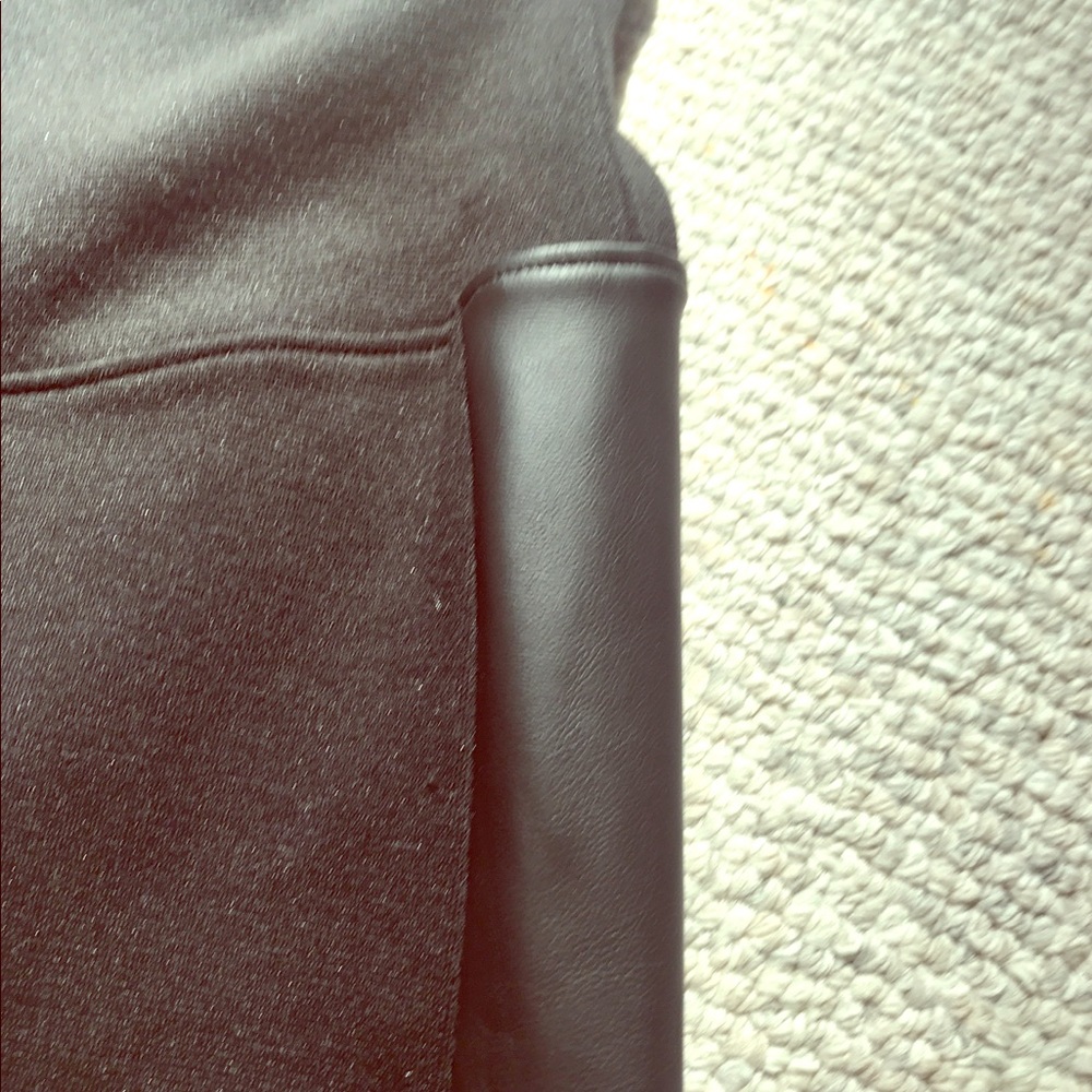 Spanx leggings with leather trim