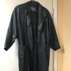 Long leather coat