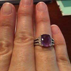 David Yurman Amethyst petite Wheaton ring size 5.5