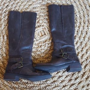 Enzo Angiolini tall  brown leather  boots