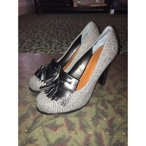 Grey and Black Heels