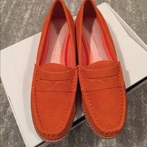 GAP orange suede loafers